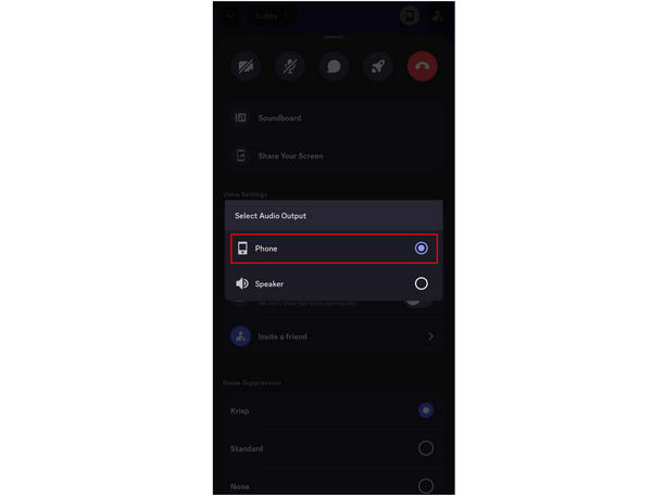 Discord Mobile Audio Output