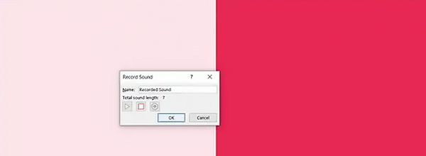 PowerPoint Record Sound Window