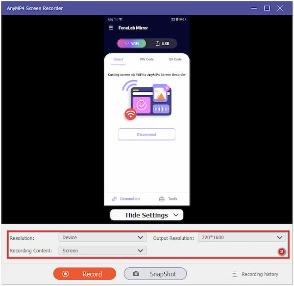 Modificar la configuración de grabación