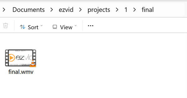 Find Local Ezvid Recording File