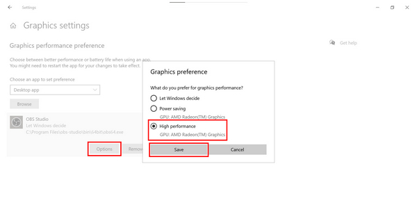 Obs Windows High Performance