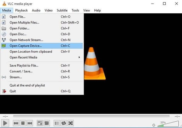 VLC Открытые носители