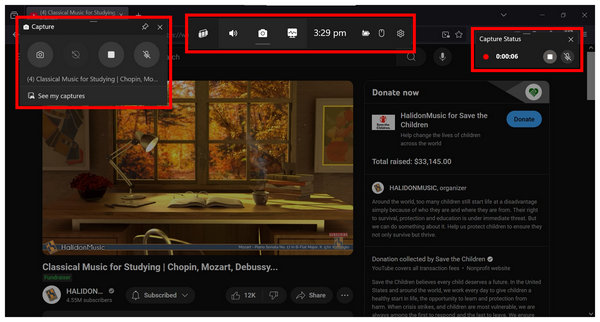 Microsoft Screen Recorder Main Interface