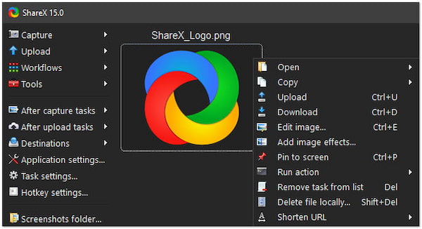 Strumento per catturare schermate ShareX