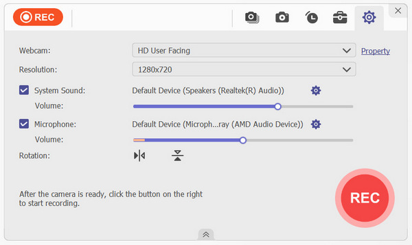 Anymp4 Screen Recorder Webcam Recorder Mode