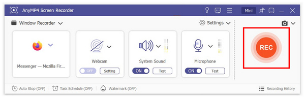 Anymp4 Video Converter Ultimate Window Rec
