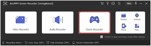 Access Game Recorder Option