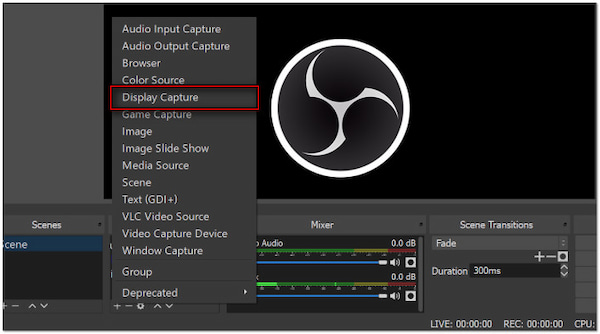 Select Display Capture