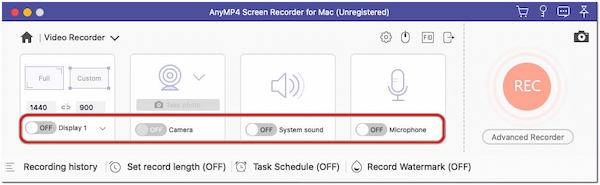 Enable Recording Settings