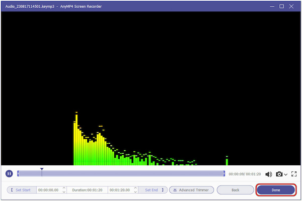 Visualizar memorando de voz gravado