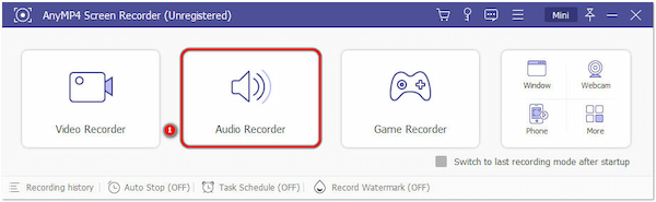 Select Audio Recorder Mode