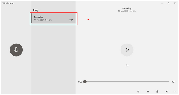 Voice Recorder Saved