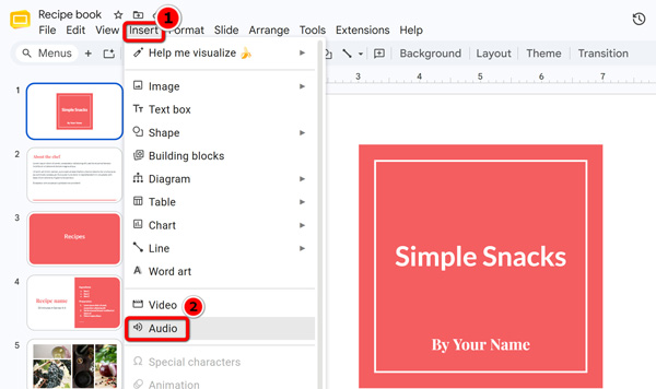 Insert Audio In Google Slides