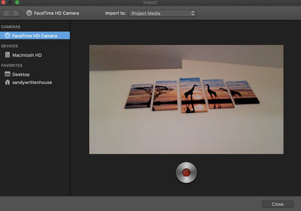 Gravar Webcam Imovie