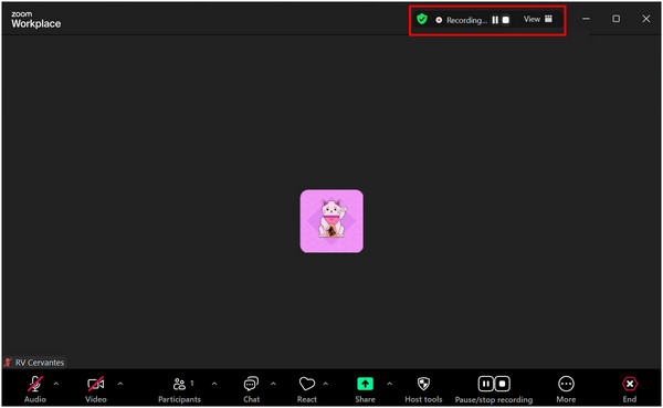 Zoom Recording Active