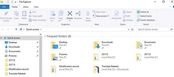 Windows file explorer