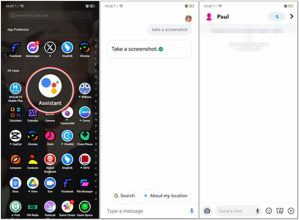 Screenshot Snapchat Using Google Assistant