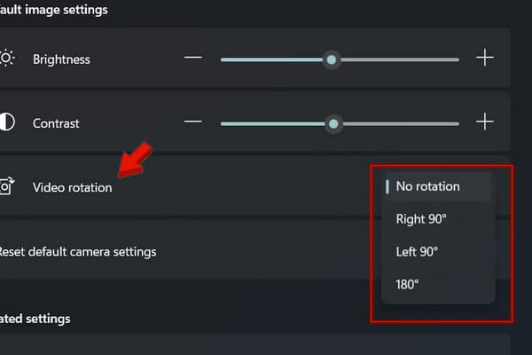 Fix Windows Camera Rotation