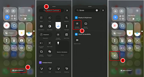Add Screen Recording to Control Center