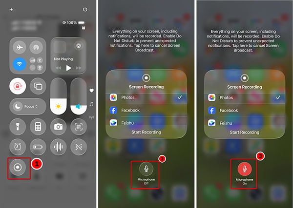 Enable Screen Recording Microphone