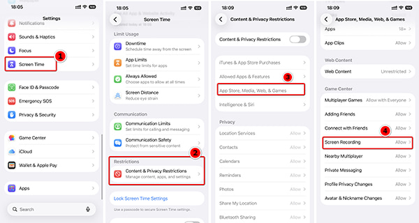 Turn Off Screen Time Restrictions