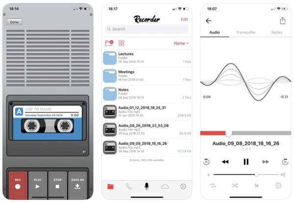 Editor audio registratore vocale