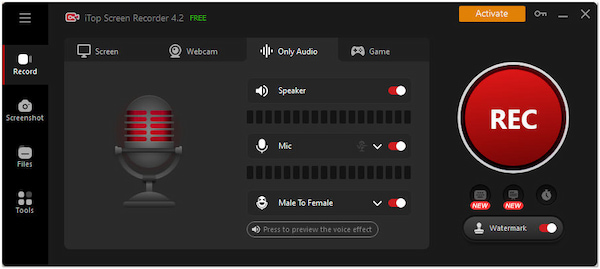 Registrazione audio