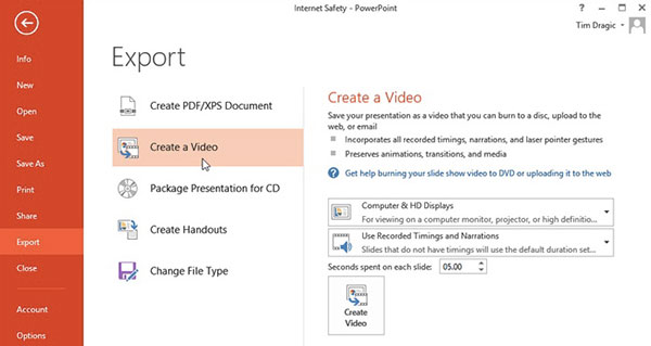 Create A Video PPT 2013