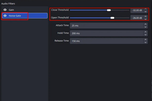 Add Noise Gate in OBS