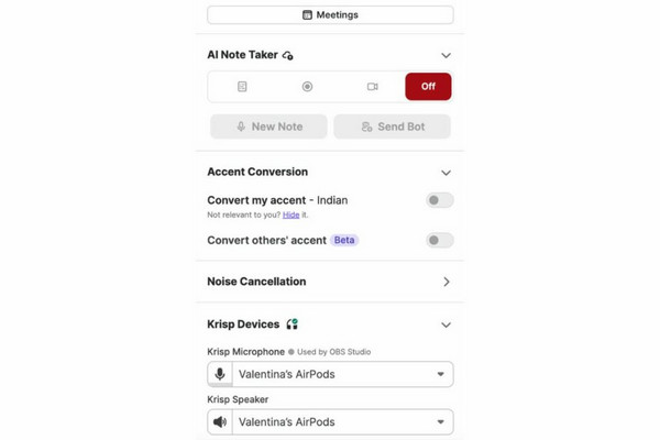 Denoise Audio Using Krisp