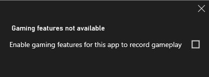 Enable Gaming Feature