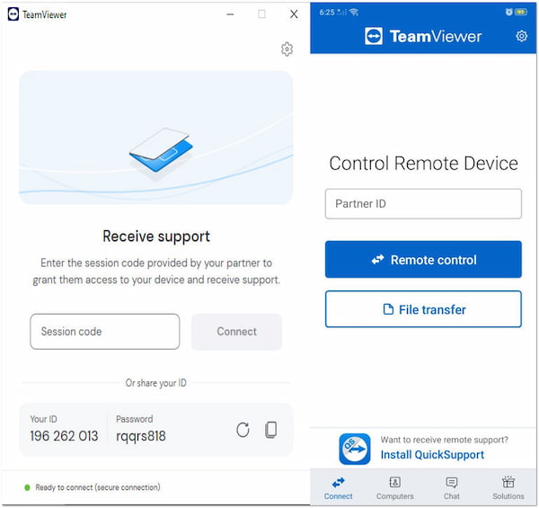 Зеркальное отображение Android на Mac с помощью TeamViewer