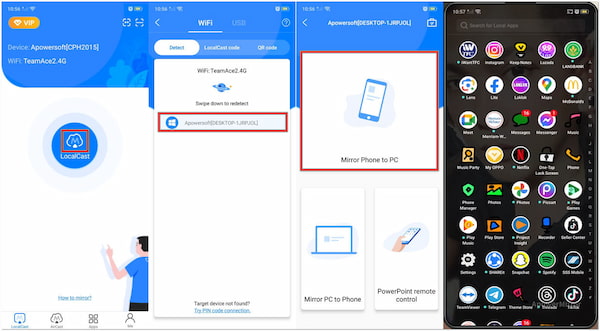 Transmitir teléfono Android a PC usando ApowerMirror