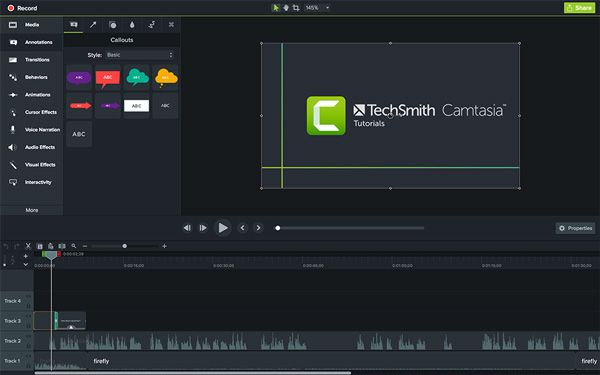 Camtasia-kommentarer