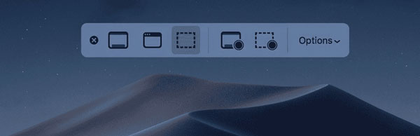 Snímek obrazovky Mac Mojave