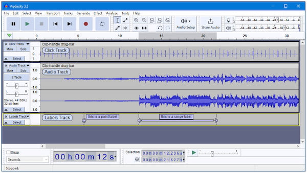 Устройство записи подкастов Audacity