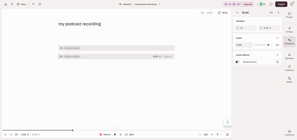 Podcast Recording Software Descript