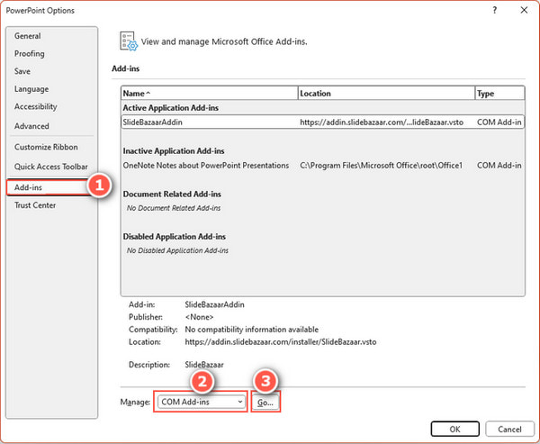 Enable Disabled PowerPoint Add Ins
