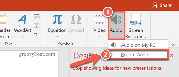 Verify SlideShow Select Microphone