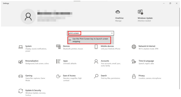 Search Print Screen Search