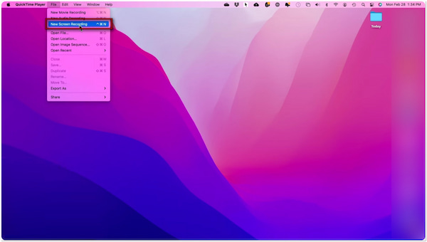 Select New Screen Recording