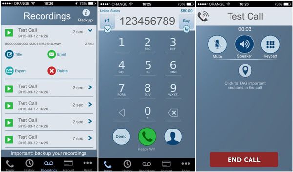 Call recorder intcall