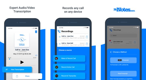 NoNotes spelar in iPhone-samtal