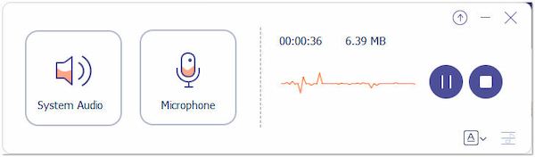 Navegador de audio para finalizar la grabación