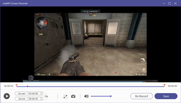 Voorbeeld van clip csgo