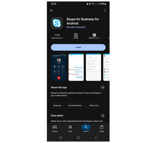 Skype For Business Google Play