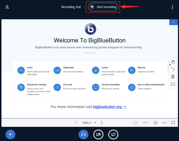 Grabar en BigBlueButton