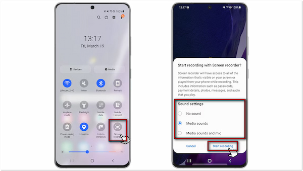 Access Quick Settings