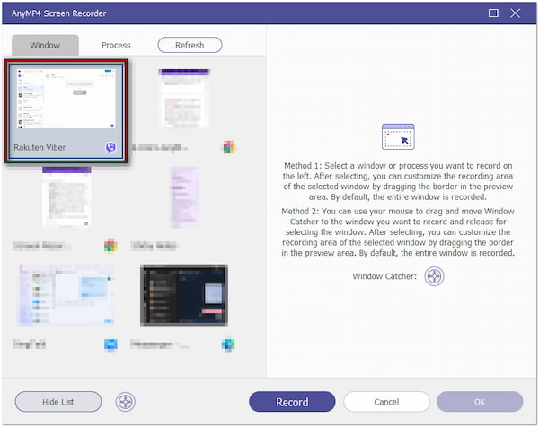 Select Viber Window
