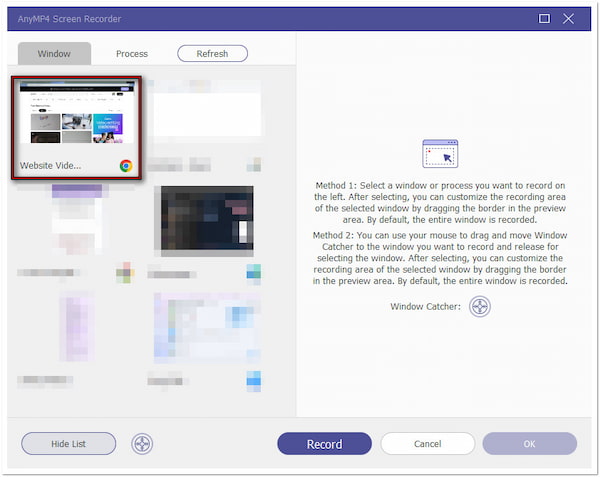 Website Video Window